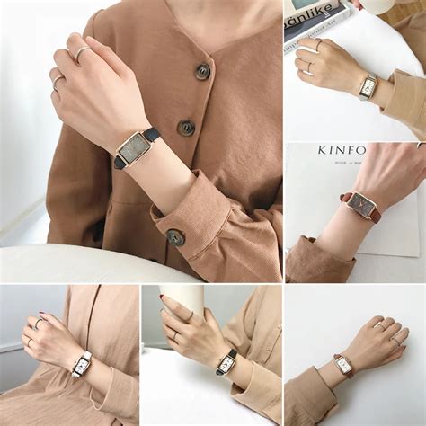 Женские кварцевые наручные часы с квадратным циферблатом | AliExpress