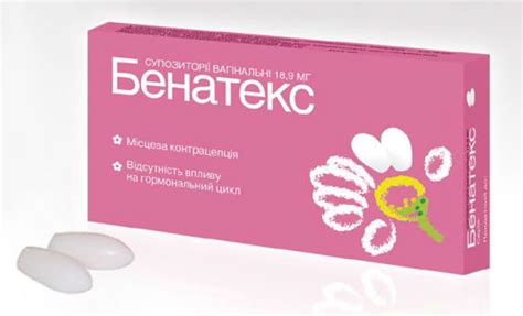 Противозачаточные свечи Бенатекс: инструкция, цена, отзывы