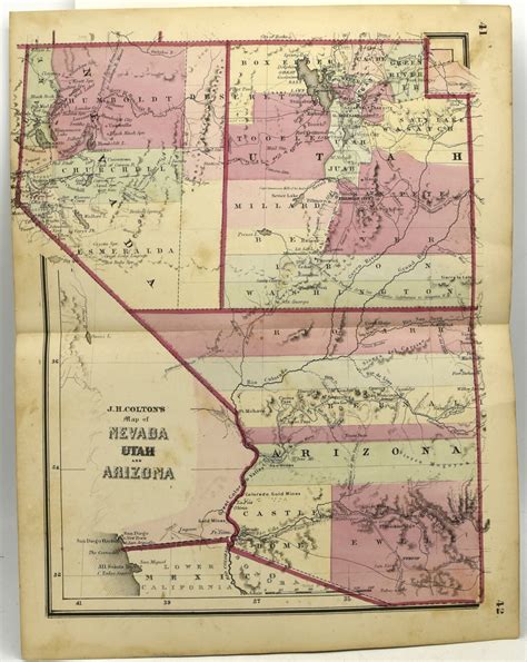 map of nevada utah and arizona