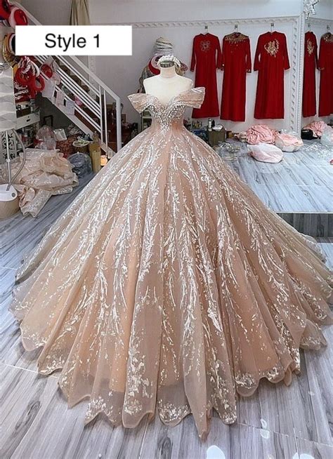 Spectacular Pink Beaded Sparkle Ball Gown Queen Style Sleeves Wedding ...