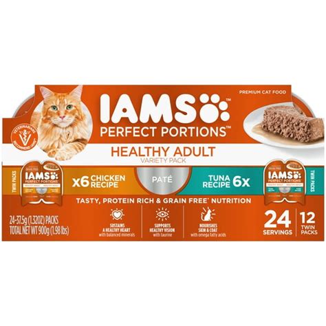 IAMS PERFECT PORTIONS Healthy Adult Grain Free* Wet Cat Food Pate ...