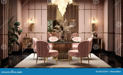 Interior Design Inspiration of Glam Art Deco Style Dining Room ...