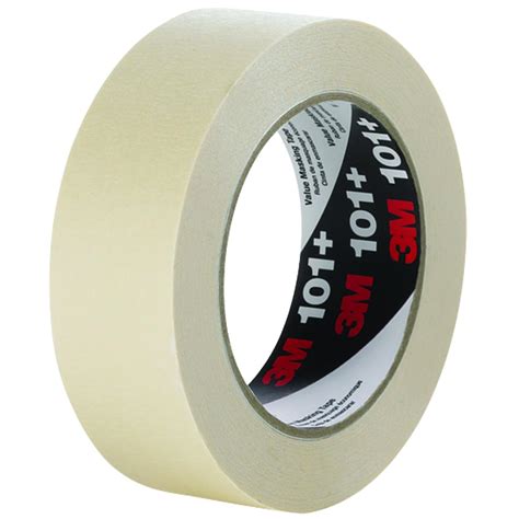 3M 101+ Masking Tape, 5.1 Mil, 1" x 60 yds, Tan, 36/Case, 3M Stock
