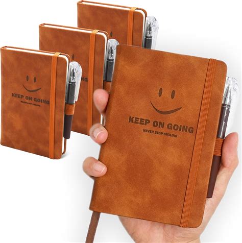 smile pocket notebooks  pens  pack softcover mini memo notepad