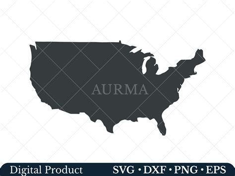US Map SVG, Contiguous States Map SVG Graphic by chipus · Creative Fabrica