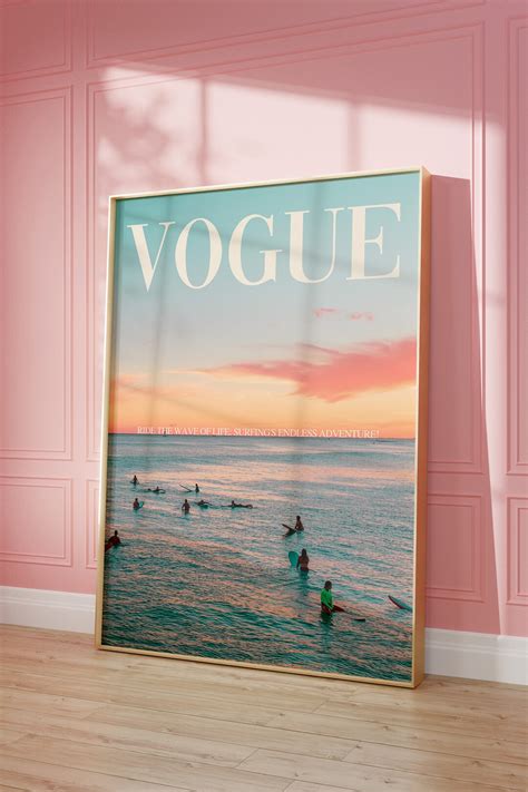 Trendy Vogue Print Vogue Magazine Poster Vintage Vogue - Etsy