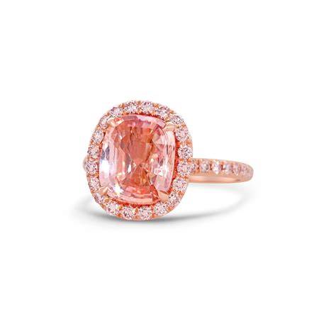 Padparadscha Sapphire Rose Gold Ring