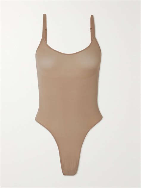 SKIMS Everyday Sculpt Bodysuit - Clay | NET-A-PORTER