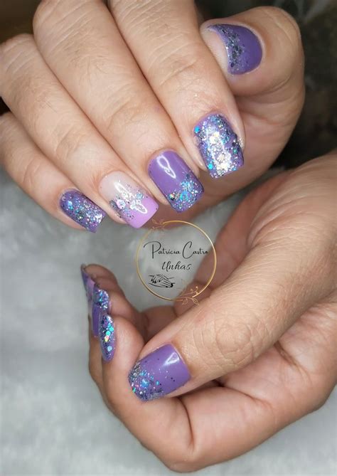 Esmaltação Em Gel Lilás - Esmaltação em gel | Unha lilas, Unha encapsulada, Unhas e