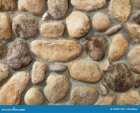 Large Round Natural Stone Wall Closeup Exterior Building Interior ...