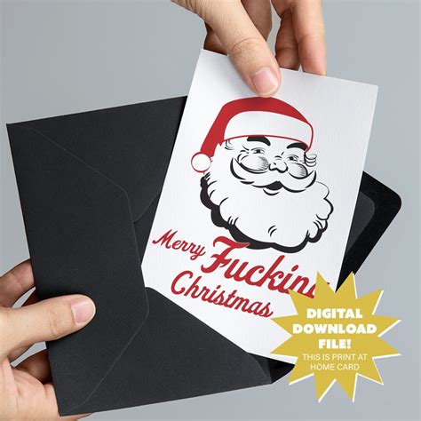 merry fucking christmas holiday  christmas digital  card
