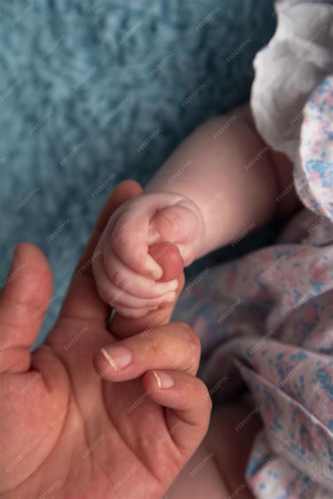 Premium Photo | Newborn baby little hands body part affection motherhood