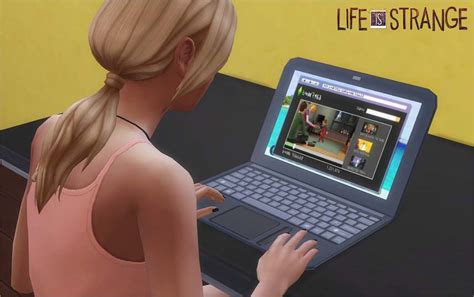 Скачать мод "Ноутбук "Life is Strange Laptop"" для Симс 4 бесплатно