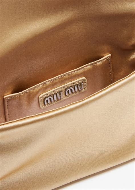 Miu Miu Satin mini bag for Women - Beige in UAE | Level Shoes