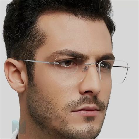 Oculos De Grau Sem Armação Masculino - Armação De Óculos Masculino Sem Aro Flexível Para Grau Modelo elegante ...