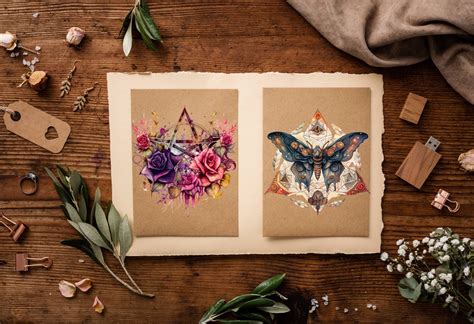 Pentagram Watercolor Clip Art, Wiccan PNG, High Quality Pentacle ...