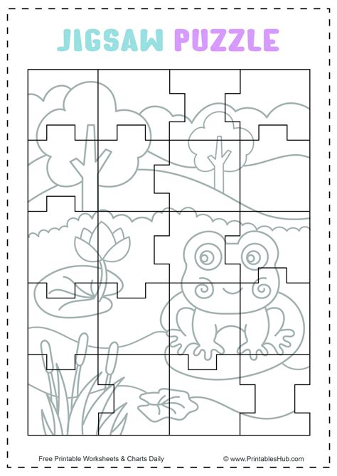 Free Printable Jigsaw Puzzles For Kids [PDF] + Blank Template ...