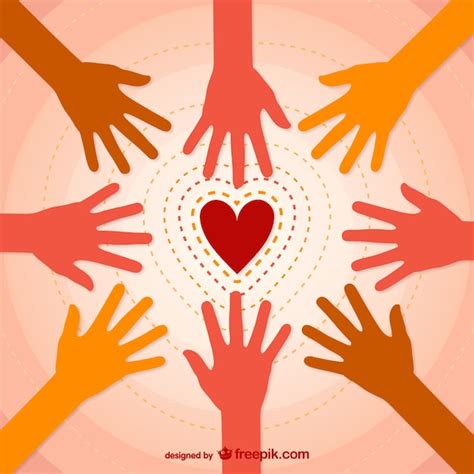 Corazón y manos | Vector Gratis