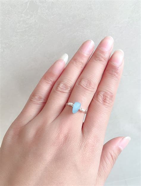 Raw Aquamarine Ring Raw Stone Ring Sterling Silver Ring - Etsy