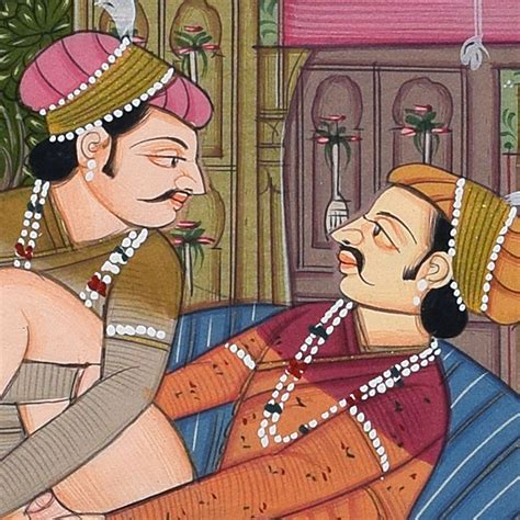 Indian Mughal Harem Watercolor Mughal Erotic Painting | Etsy