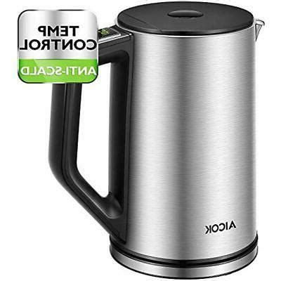 Electric Kettle Temperature Control Double Wall Cool Touch