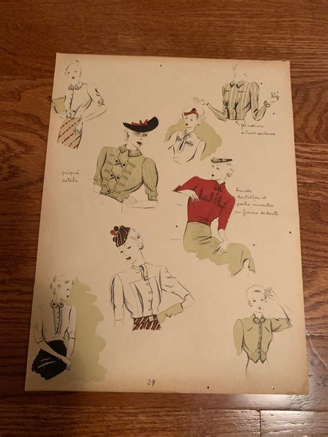 RARE 1940's French Details 300 Couture! Les Editions "idees" La Motte ...