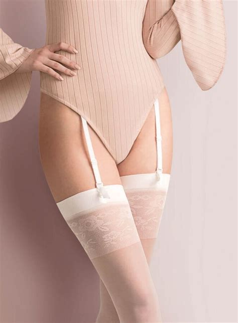 Чулки под пояс Gabriella Stockings Vanessa SIZE+ (без силикона) / арт ...