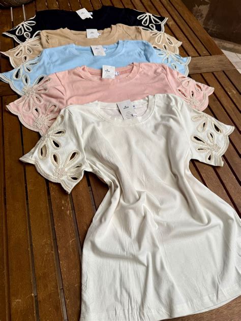 T-Shirt Bordado Vazado - Atacado De Roupas Femininas | Nina Luxo