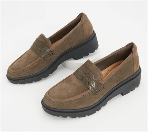 Clarks Collection Leather or Suede Loafers - Calla Ease - QVC.com