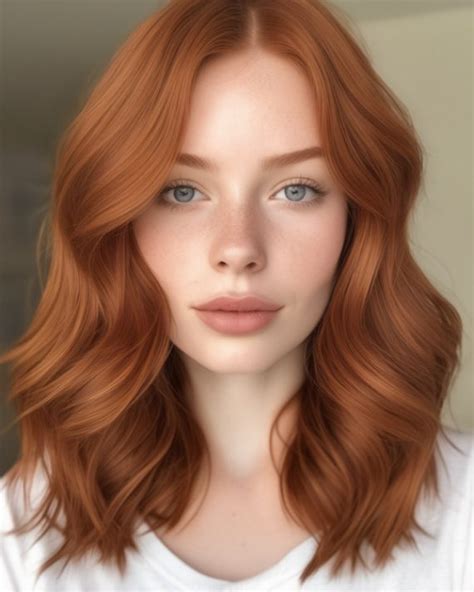 20 Auburn Hair Colour Ideas : Mid-Length Auburn Hairstyle