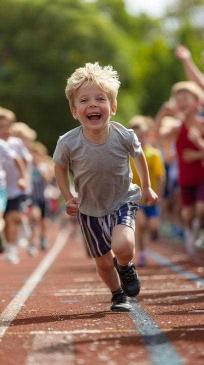 joyful sprint finish image   stockcake