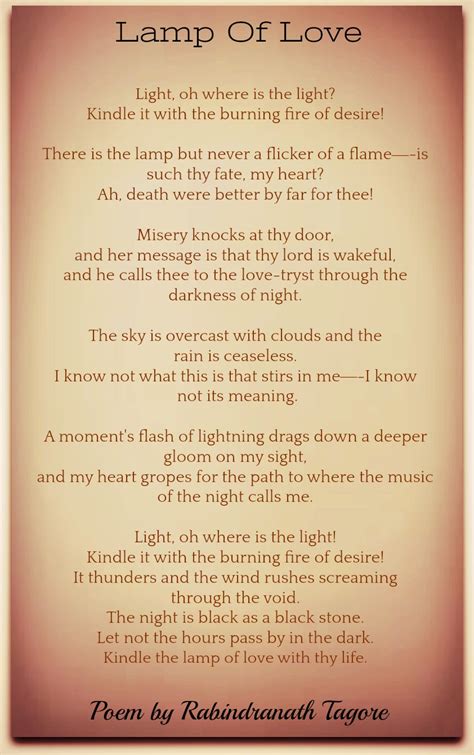 Poem Of Rabindranath Tagore
