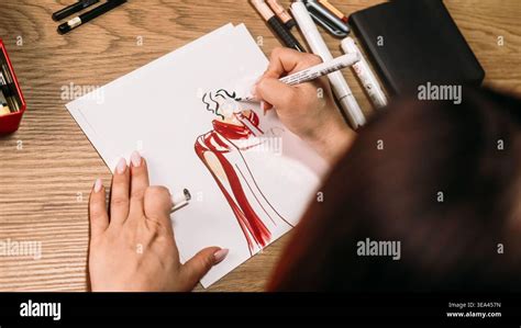 fashion sketching clothing style creation designer stock photo alamy