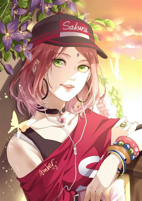 Download Sakura Haruno In Modern Outfit Wallpaper | Wallpapers.com