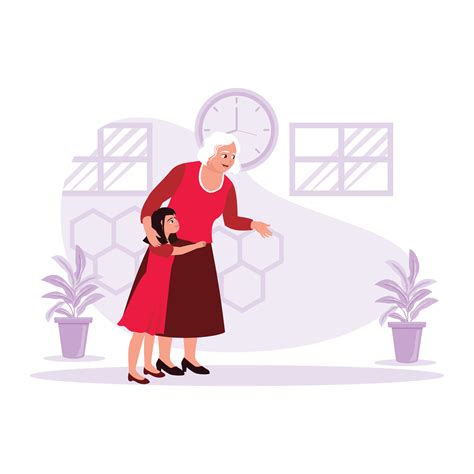 contento momentos de abuela y nieta gasto hora juntos y calentar