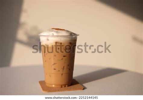 iced latte coffee plastic cup  stock photo  shutterstock