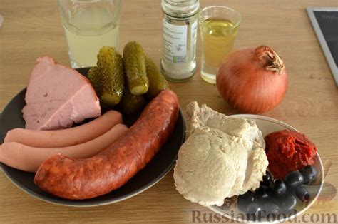 Рецепт: Мясная солянка на RussianFood.com