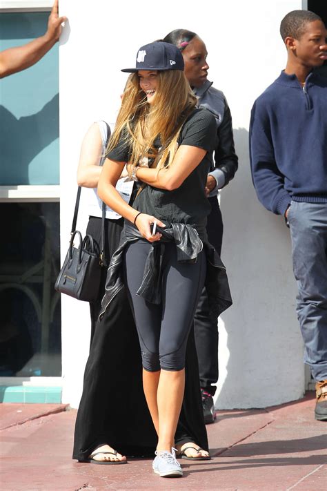 Nina Agdal in Leggings -03 | GotCeleb