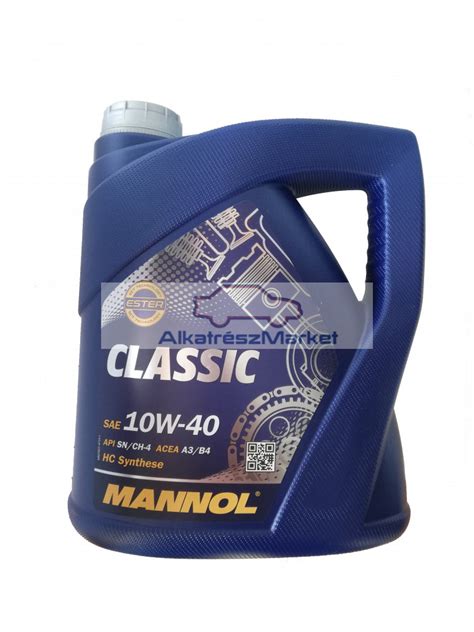 Mannol Classic 10W-40 motorolaj 4l - AlkatrészMarket