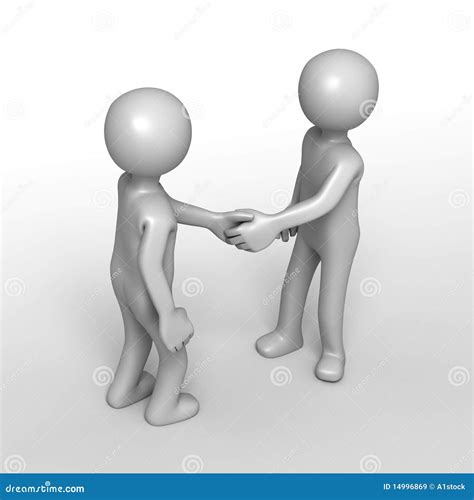 Prise De Contact Amicale De Salutation Illustration Stock