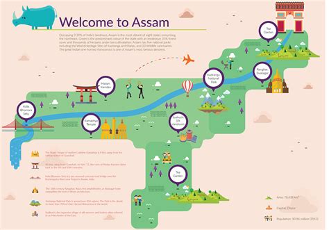 infographics  assam tourism behance