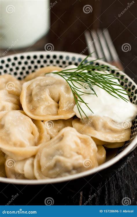 Russian Pelmeni (meat Dumplings) Stock Photo - Image of bowl, meal ...