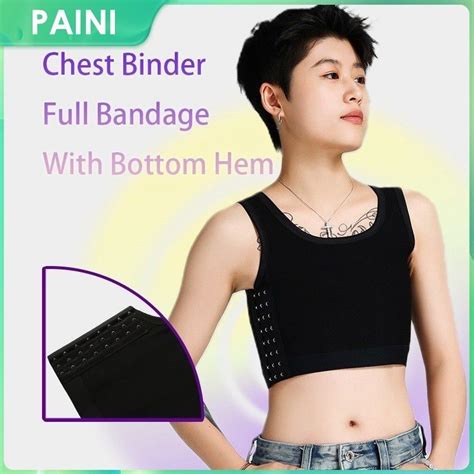 chest binder  big boobs women men bra  hook  size pull