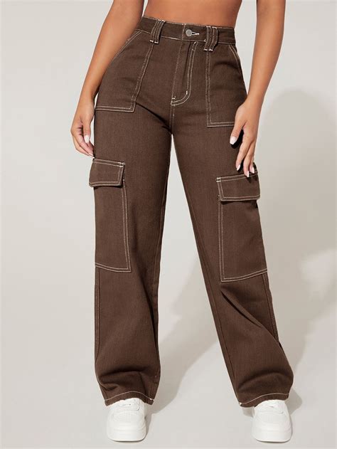 SHEIN Brasil | Cargo pants outfit, Cargo outfit, Brown cargo pants