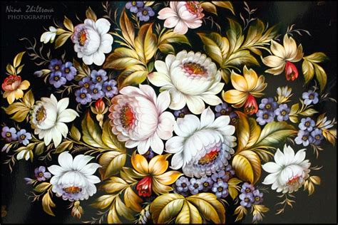 жостовская роспись Russian Painting, Folk Art Painting, Painting ...