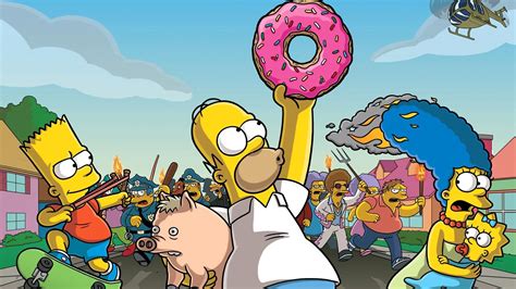 1366x768 Resolution The Simpsons on Run 1366x768 Resolution Wallpaper