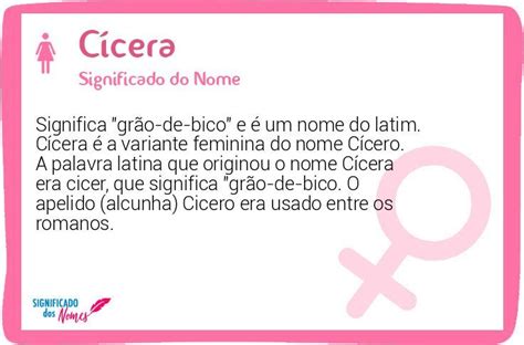 Significado Do Nome Cicera - Significado do Nome Cícera - Significado dos Nomes