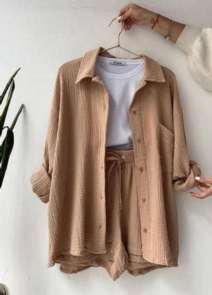 Муслиновый костюм ( 5 цветов) | Cotton sleepwear, Casual sets, Button ...