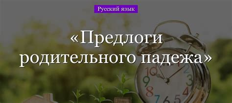 Предлоги родительного падежа в русском языке