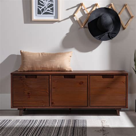 Manor Park Storage Bench, Walnut - Discounttoday.net